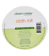 Front view of a wax remover cloth with detailed text